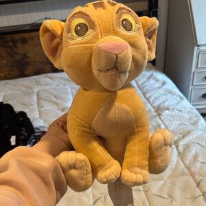 Disney Yellow Simba Plush with Pink Nose - Soft Stuffed Lion Cub